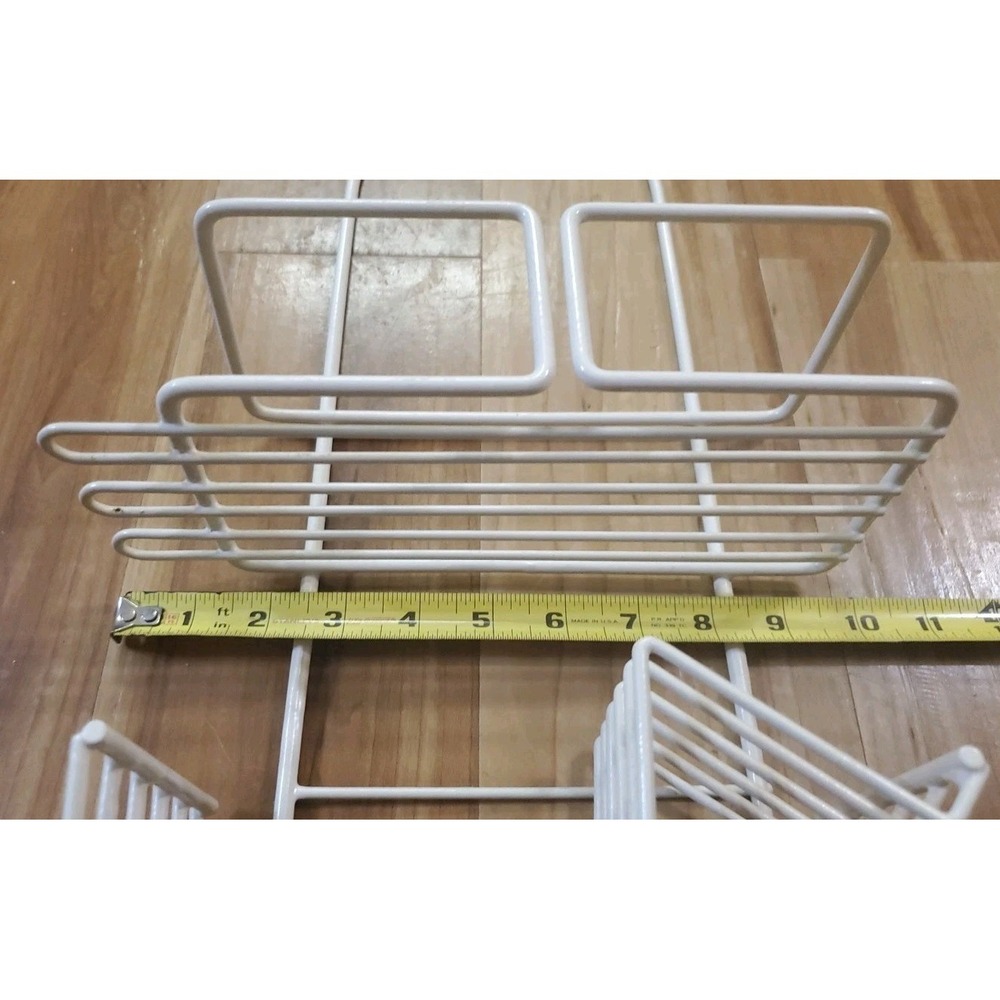 19" Soap Shelf Wire Shower Caddy White Plastic Coated Bathroom Storage Organizer - Picture 6 of 7